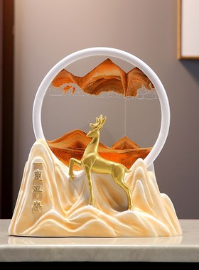 流沙画现代家居摆件创意沙漏玄关卧室客厅酒柜装饰品乔迁新居礼品