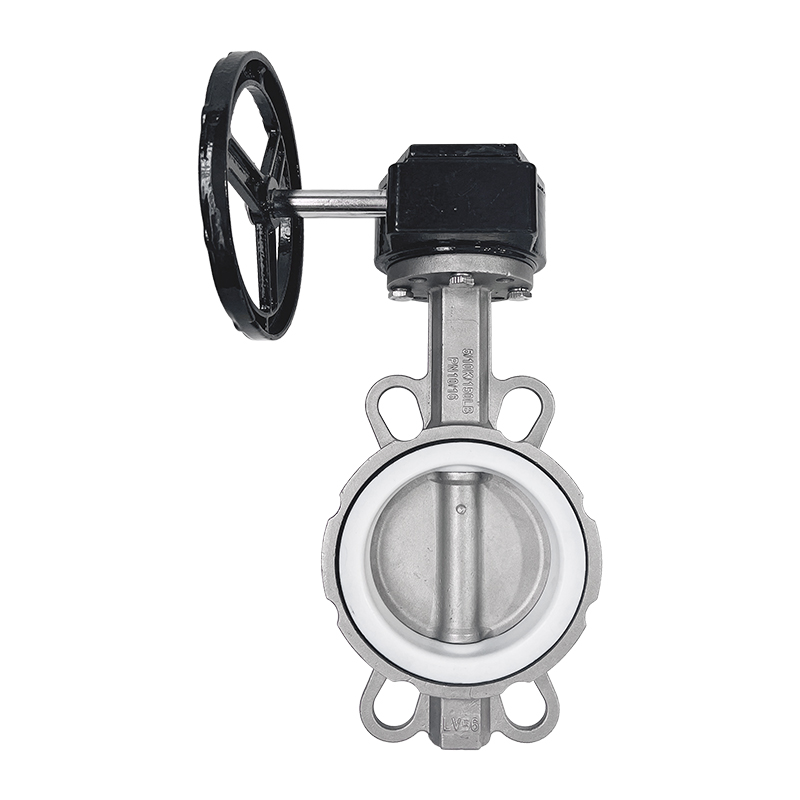 D371X/F-1P不锈钢涡轮蝶四氟对夹式30碟门DN100 1 200300