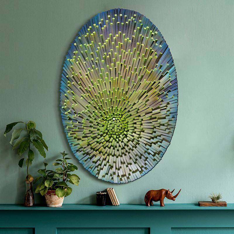 现代立体木头装饰画手工装置实物画抽象简约客厅玄关沙发艺术挂画