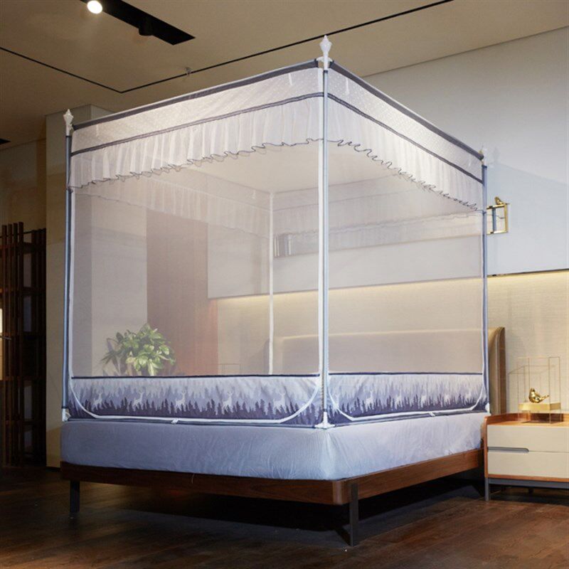 (总)海虹蚊帐 2021新款8829床笠坐床外穿杆防摔蚊帐
