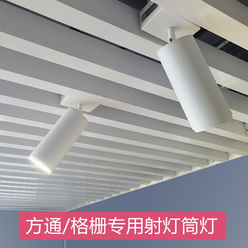 方通射灯LED格栅灯7公分方通筒灯COB双头斗胆灯铝方通吊顶专用灯