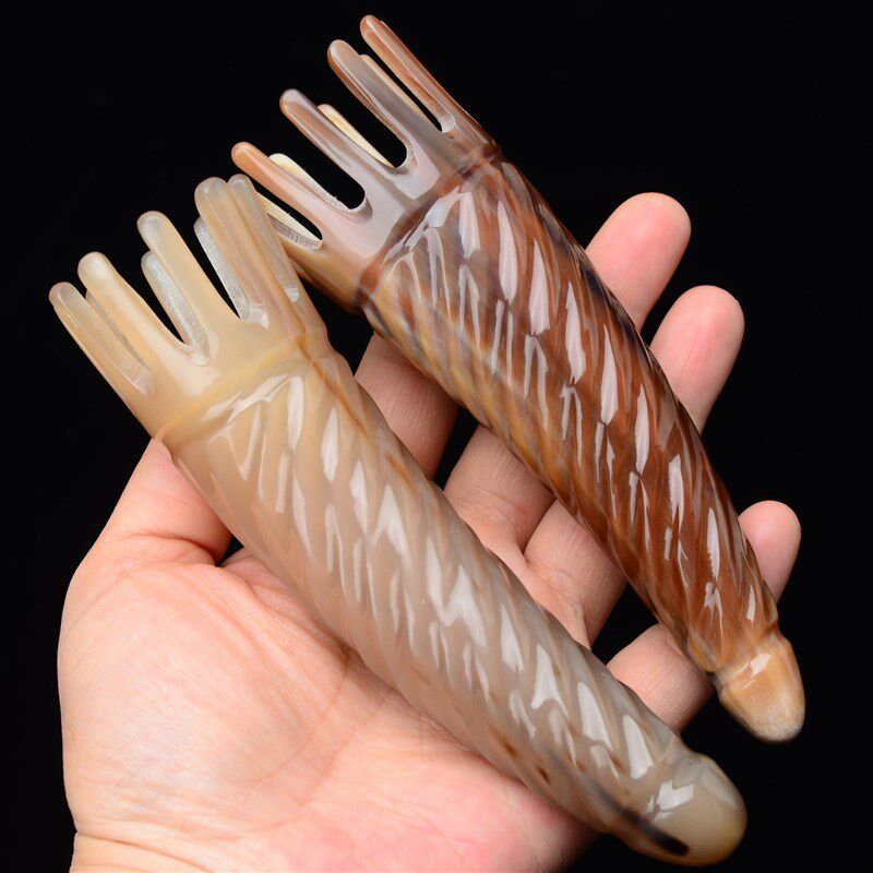 牦牛角梳洗头按点穴梳子头皮家用大齿宽齿天然纯经络梳