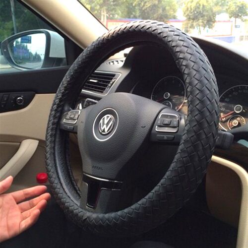 汽车方向盘套纯手工BV编织车用把套高档防滑夏季四季把套男女通用