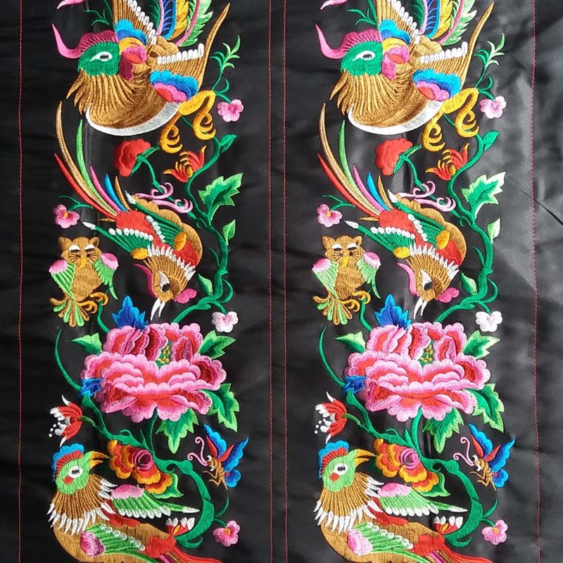 全网齐全机绣绣片民族刺绣苗绣绣花辅料装饰绣花片一对价格