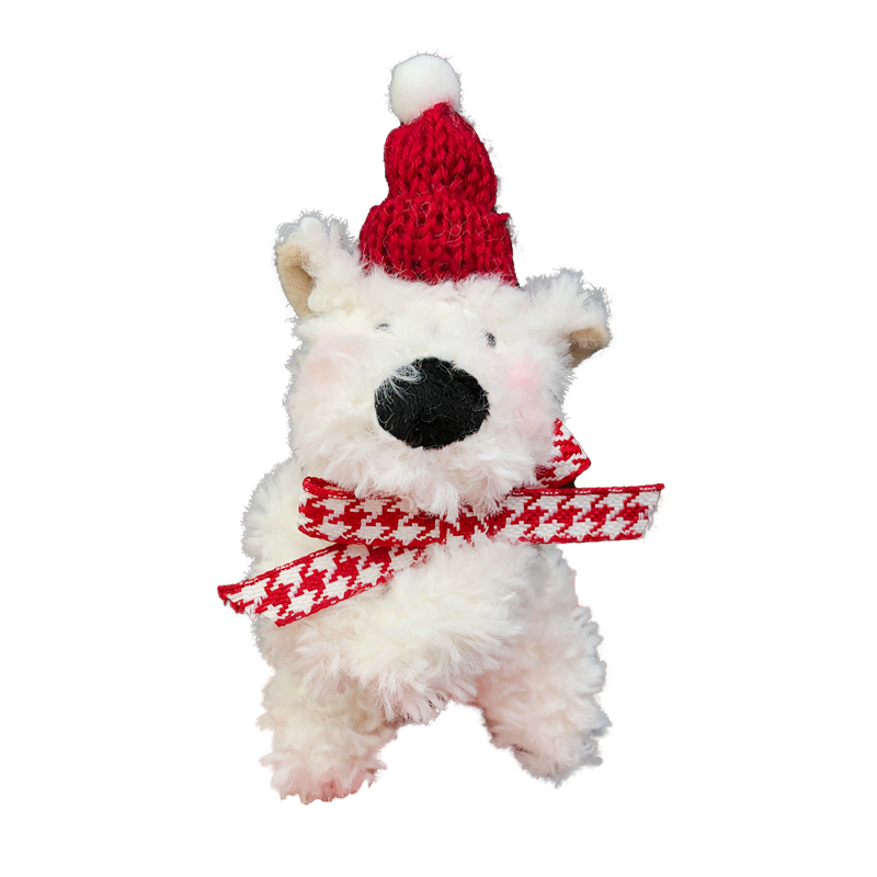 西高地小狗汽车中控屏幕趴趴摆件车内饰品车载怀挡装饰玩偶公仔女