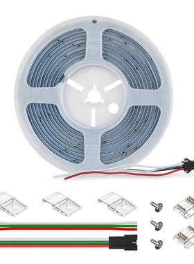FCOB幻彩RGBW可编程WS281柔性LED灯带89灯匀光流水全彩2V灯条