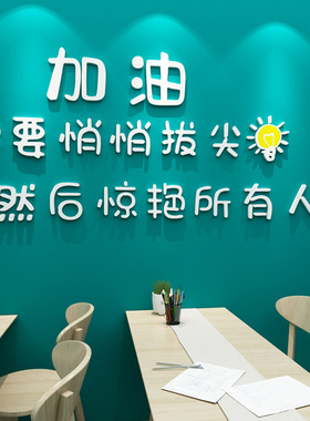 初三高三班级墙面装饰教室布置3d立体墙贴培训机构辅导班励志贴画