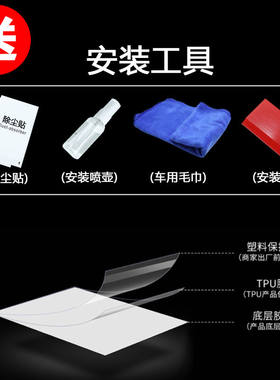 适用于21款起亚智跑ace内饰贴膜导航屏幕仪表膜中控排挡TPU保护膜