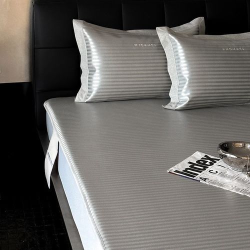 简约风A类母婴级冰丝藤凉席三件套 夏季凉感空调软席子床笠式机洗