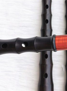 黑檀木杆子红白事用民间唢呐杆不定调贵剧降B调杆子调 铜线老式