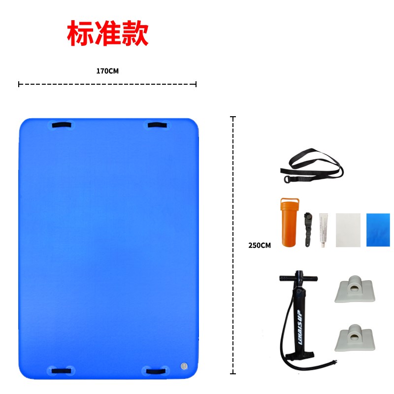 充气浮台钓鱼平台浮式钓台撒网平板船便携钓鱼船气垫魔毯露营床垫