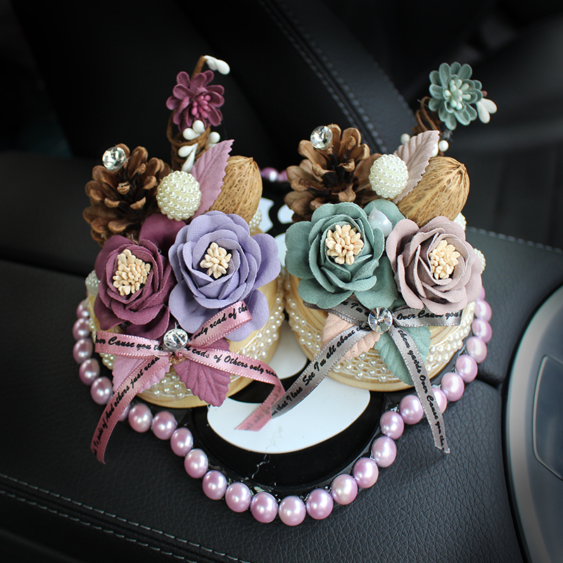 汽车摆件车载小车装饰用品创意花摆饰车上中控台高档女士车内饰品