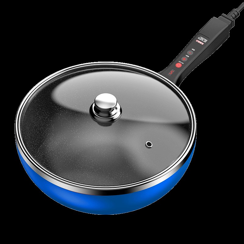 电炒锅家用电热锅不粘锅多功能蒸煮炒煎一体式插电炒菜锅爆炒电锅