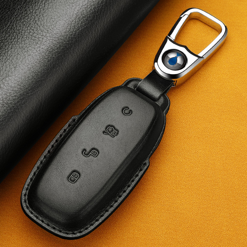 腾势D9N7N8专用真皮钥匙套