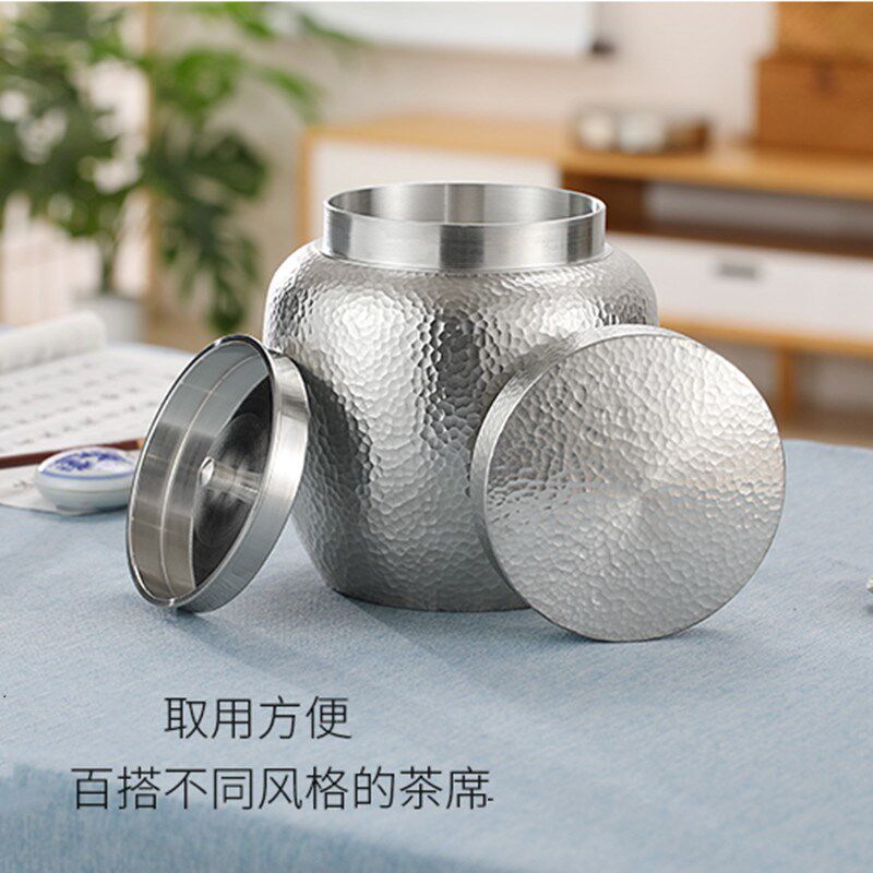 锡制一斤装茶叶罐锡罐纯锡特大号储茶罐药材金属家用密封罐大茶仓
