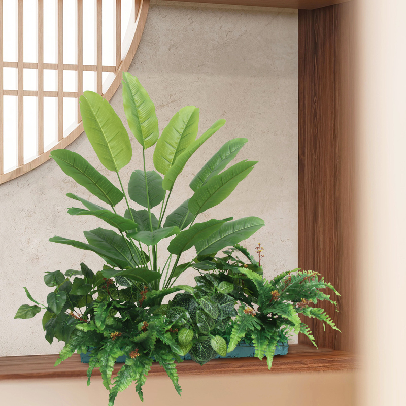 假花仿真花摆设植物隔断绿植大型组合旅人蕉仿生花草造景景观装饰