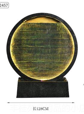 正品现代高流山水造景庭院花园客厅公司迎门水幕墙屏风假观山喷泉