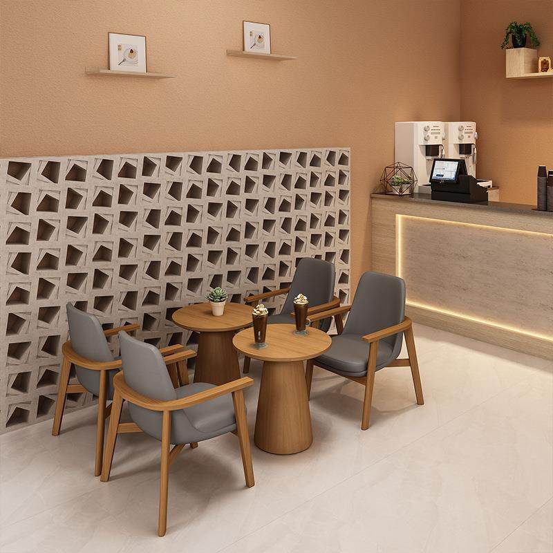 简约咖啡厅桌椅组合餐饮家具卡座沙发商用可定奶茶店书吧小酒馆桌
