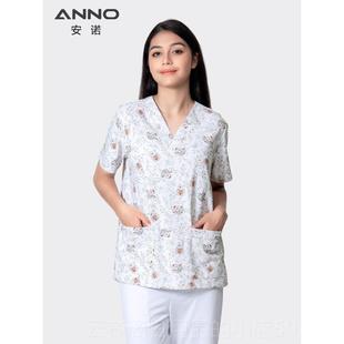 正品安诺宠洗款手服印花物医生护工作制服刷手衣士男女 小护士