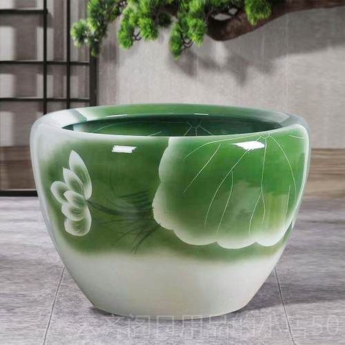 正品景德镇陶瓷鱼缸号锦鲤缸养乌龟缸大的特专用缸睡碗莲花盆荷花