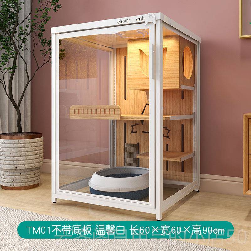 正品猫墅实木家用室内猫窝猫笼子超大空间华猫咪豪房别子屋猫柜猫