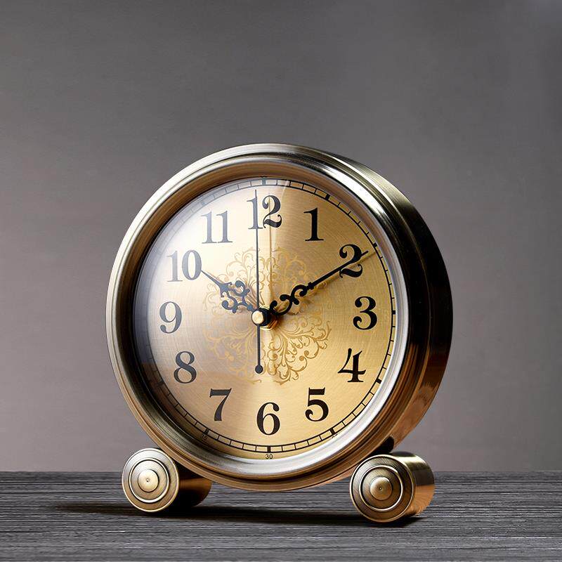 家用座钟客厅复古坐钟创意钟表摆件桌面现代闹钟台式台钟新款时钟
