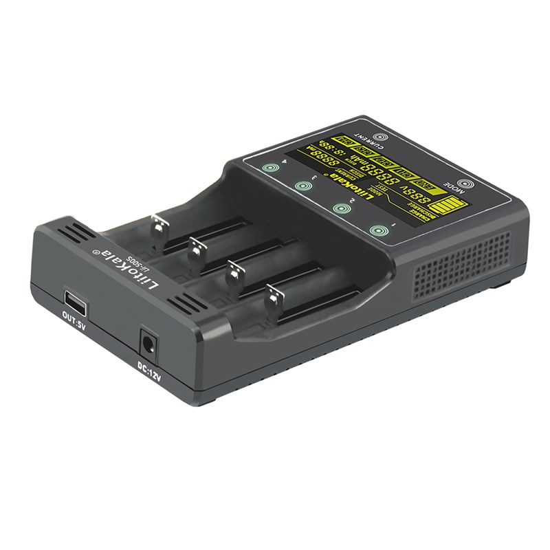 2智能槽18锂电池充电器快充USB容量检测仪多功能1.2V镍氢