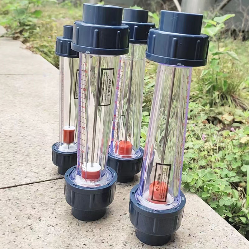 浮子流量计LFS管道塑料DN短管导杆两寸加厚有机玻璃//10/1吨