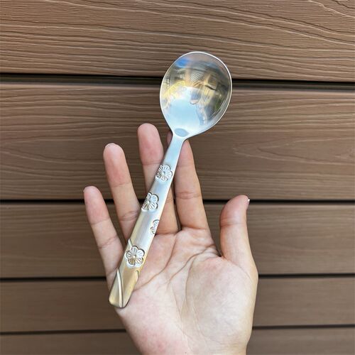 【大货Z柜】18/10不锈钢【贵族体验】圆头更餐更吃饭勺子调羹拌饭