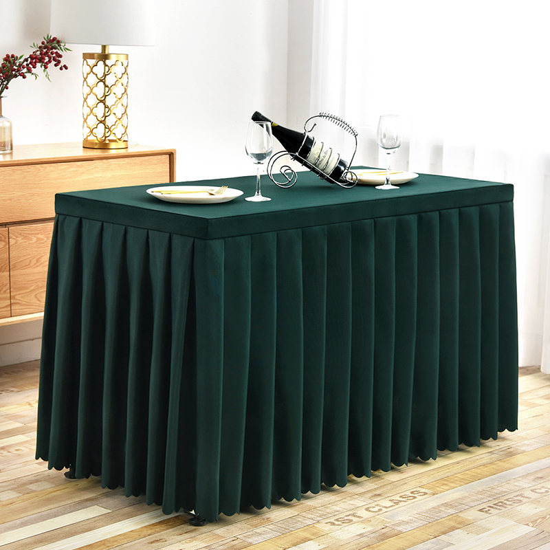 定制会议桌布长方形商务桌裙签到台裙长条桌桌罩办公室活动台布