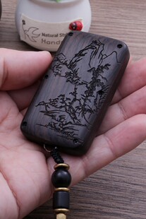 适用于瑞虎5/7 艾瑞泽5/7汽车改装实木钥匙壳定制创意图 非包套扣