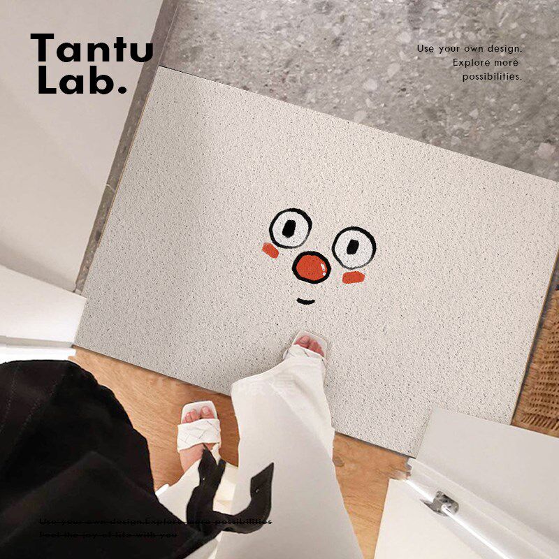 可爱搞怪表情地垫入户进门门垫可裁剪蹭土地毯卡通垫TANTU研究所