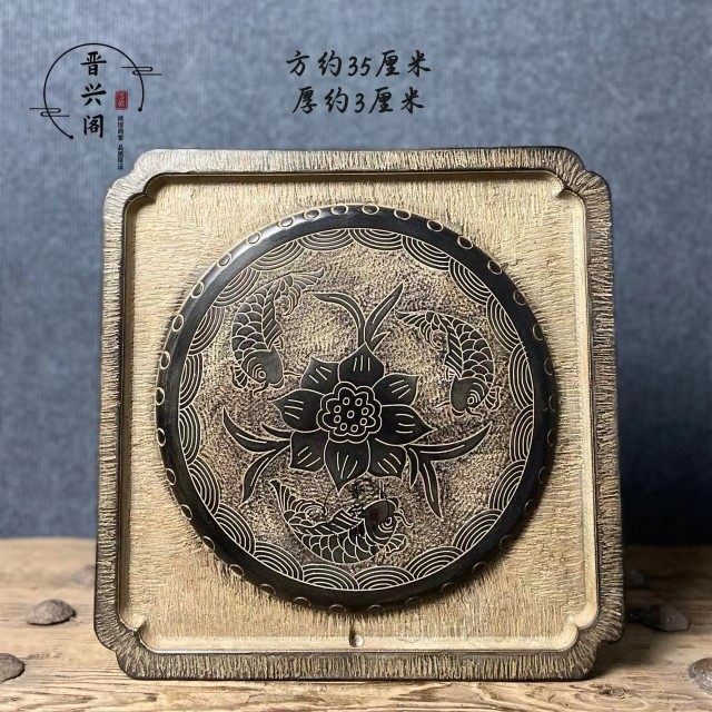 天然青石仿古石雕茶盘茶台茶几茶桌茶海茶空间中式古典复古陈设