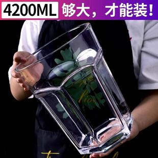 英雄杯玻璃30006l1000ml杯高脚透明酒店特大号18l酒杯啤酒杯