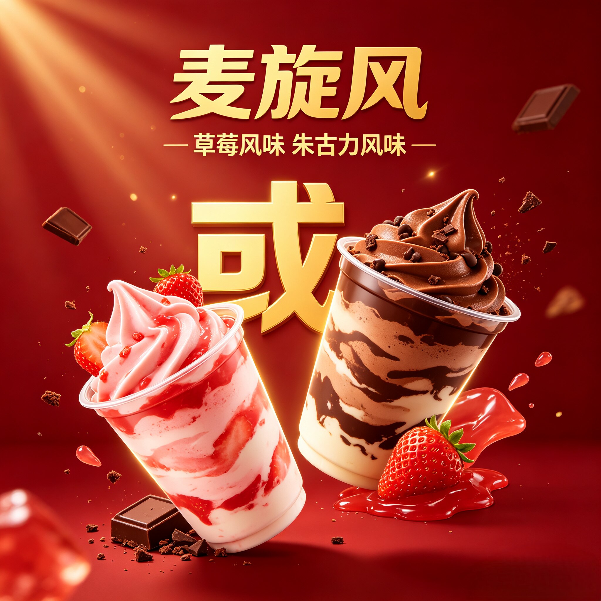 【麦当劳自动发货】奥利奥麦旋风草莓麦旋风1份或2份优惠券兑换