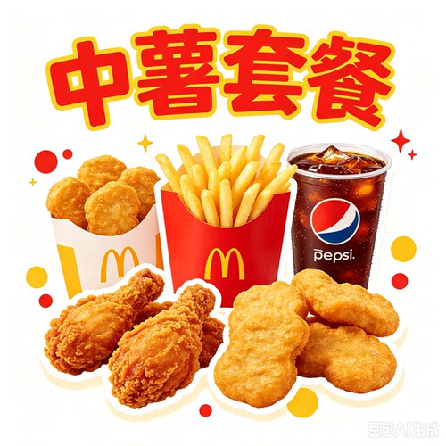 麦当劳中薯条2份双重奏