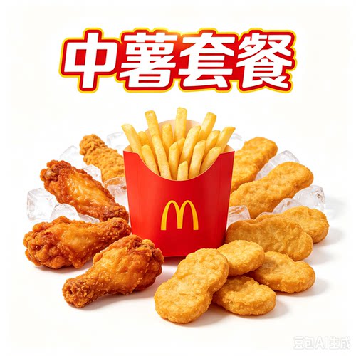 中薯麦乐鸡高达随心配板烧麦辣堡
