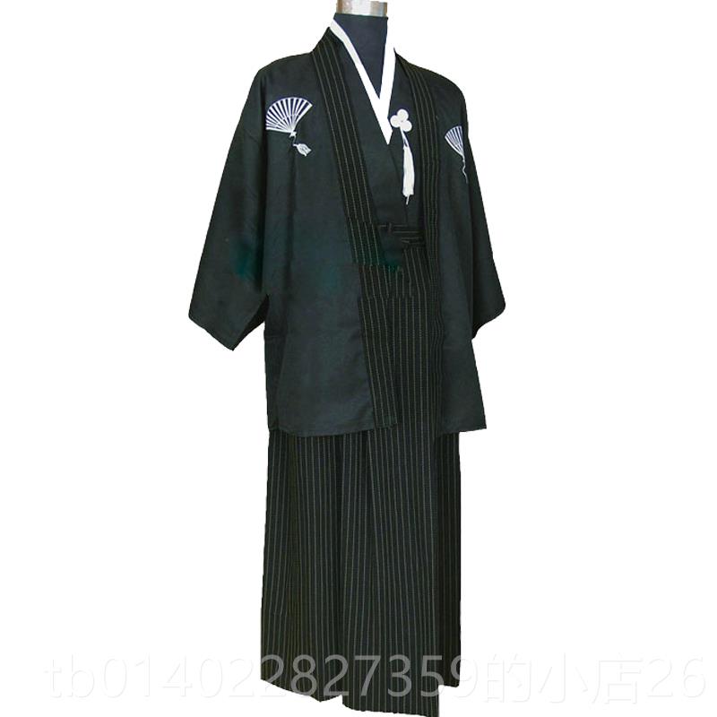 正品本和服正日装日式料理服传统古装扮男演武士制服舞台演出真服