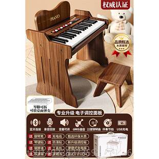 正品木质儿小琴电子琴初学可弹奏宝礼宝幼童儿男女孩周岁婴儿玩具