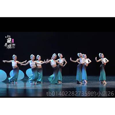 正品兰奖雨竹林演出服小儿傣族舞蹈花服装成人孔雀童舞鱼尾裙子民