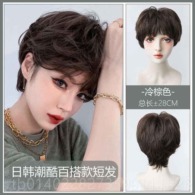 正品假短发发女自然波蓬松全套减女士整顶假发