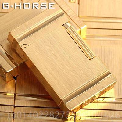 正品法国gorse正品礼朗声打火铜机男h清脆纯黄防风充气创意个性品