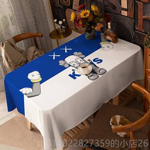 正品防水餐桌布网红黑色2025轻奢氛台围茶几布盖艺防烫布电脑桌感