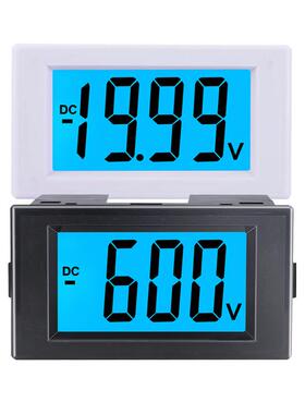 直流数显电压表正负0-12v24v48v200v600v液晶数字显示表头D69-230