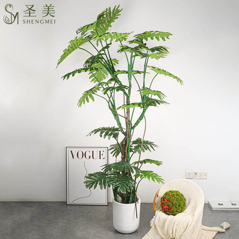 仿真喜林芋树大型室内外高档绿植装饰摆件龟背树绿植专业厂家