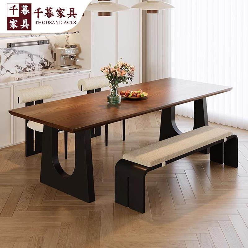 千慕中古风实木餐桌客厅家用书桌靠墙吃饭桌白蜡木岛台餐桌椅组合,鲜花速递/花卉仿真/绿植园艺,割草机/草坪机,淘宝优惠券,粉丝福利购,淘宝优惠卷