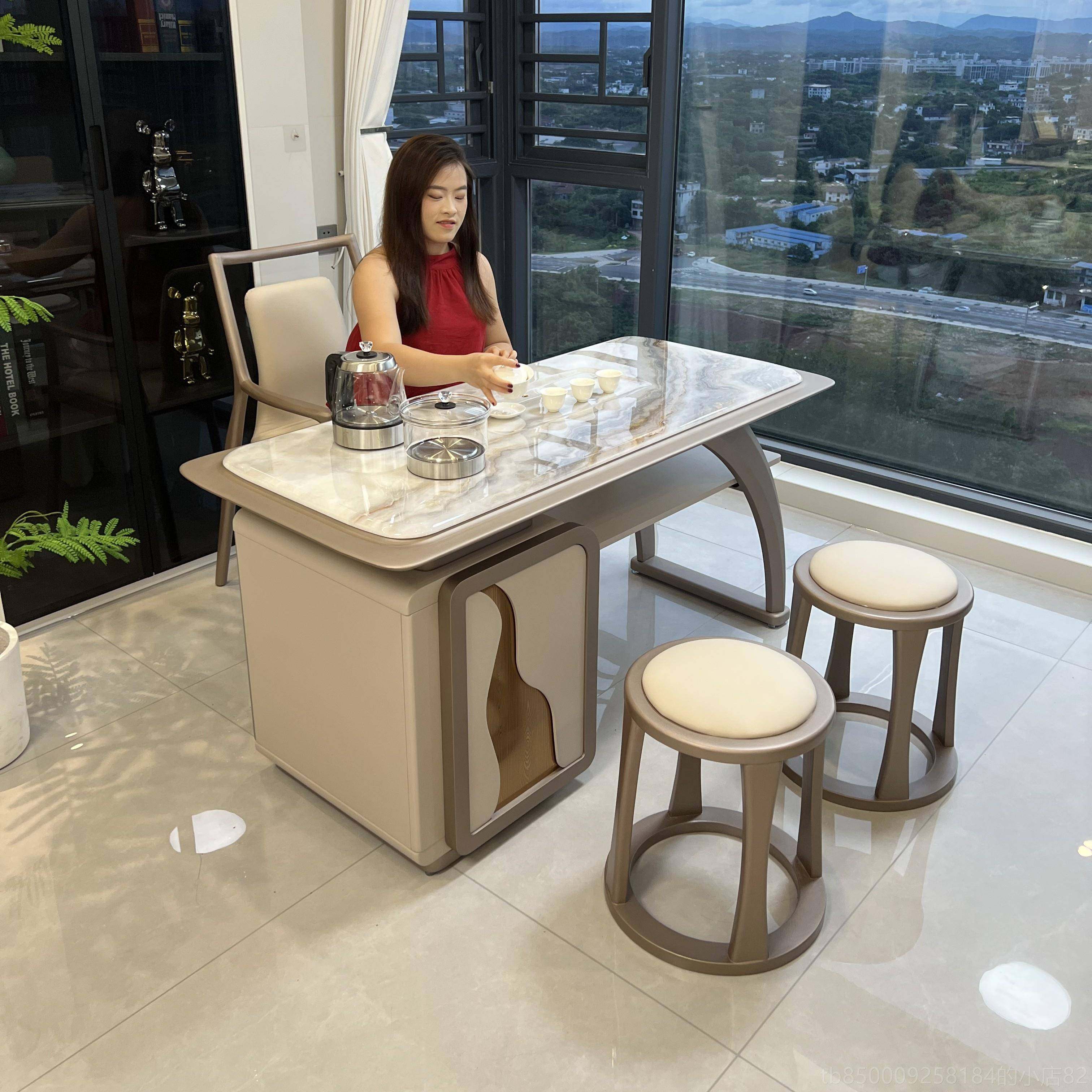 正品2205款阳新台茶桌椅组合现代简约奢轻实木精致高端家用茶台1.