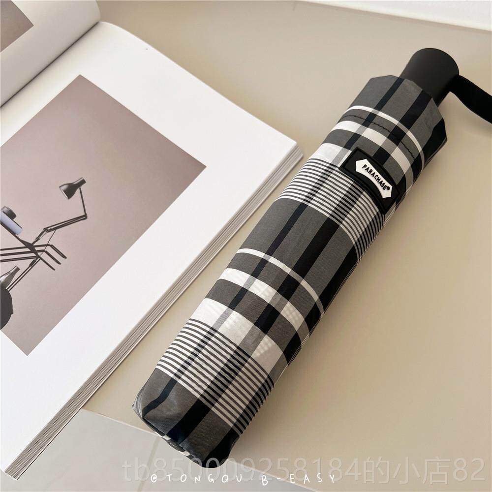 正品PARC干抗HASE覆古风格子自动伞三折抗风速UV晴雨伞大A伞男女