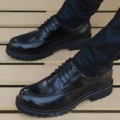 男士 男大内增头高版 圆头皮鞋 正品 商务正休装 韩潮流闲皮鞋 男鞋 厚底