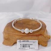 正品 镯玫妃磨小砂珠纯银成人手足银99众设计简约百9搭送女友生日